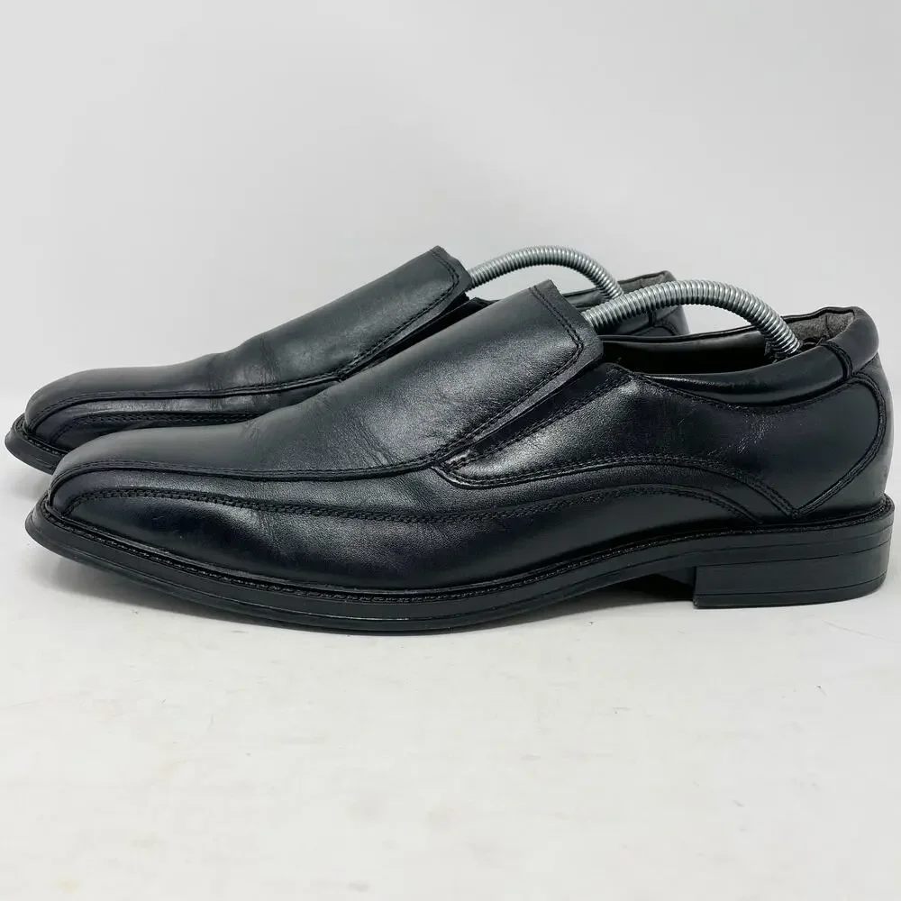 Dockers Black Leather Slip On Loafers Mens Size 11